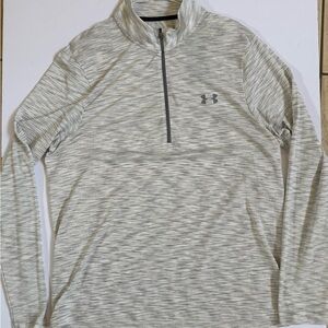 NWT Men's Under Armour GREY Fitted Zip Up Pullover XL